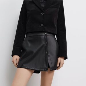 Zara faux leather skort